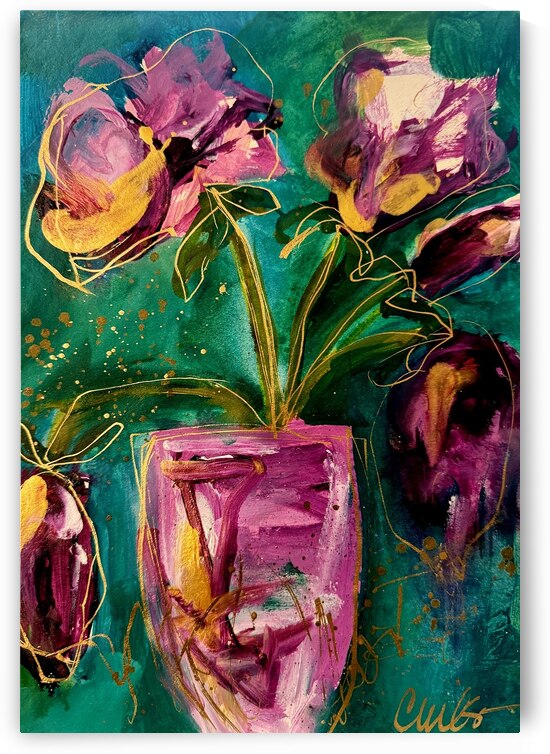 Purple Flowers by Cheryl Wilson