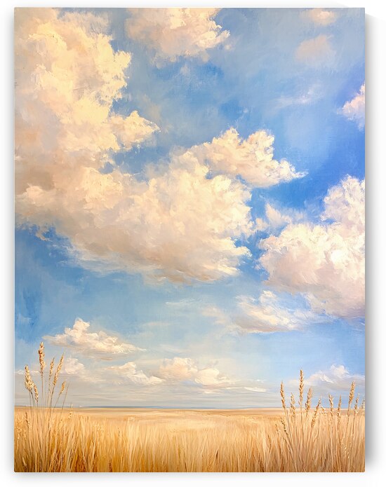 Sunny Plains Landscape with Huge Cumulus Clouds by Travelling Light