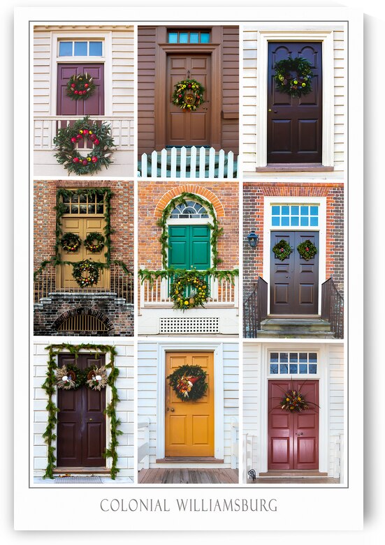 Colonial Williamsburg Doors at Christmas by Norma Brandsberg Photography