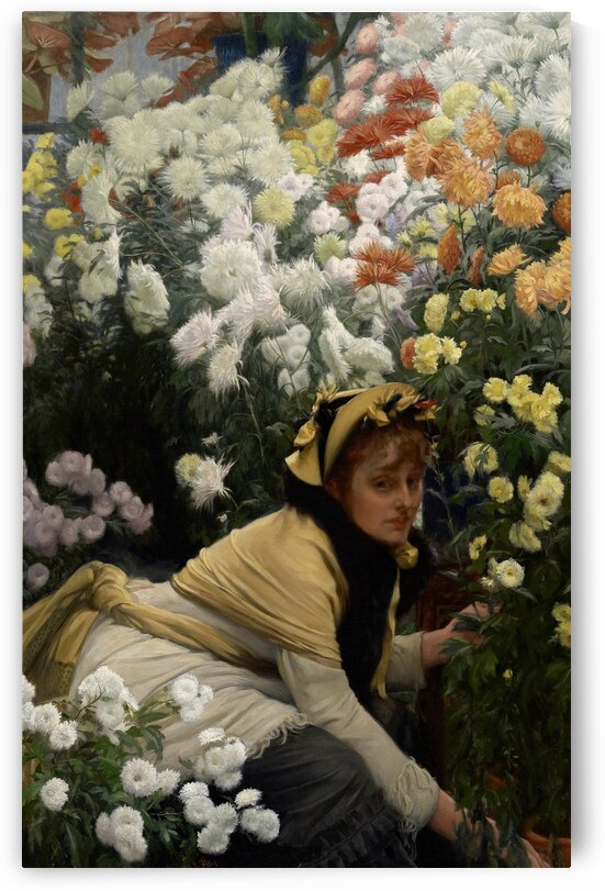 Chrysanthemums [circa 1874–76] by James Tissot [1836–1902] by MyCozyFineArt