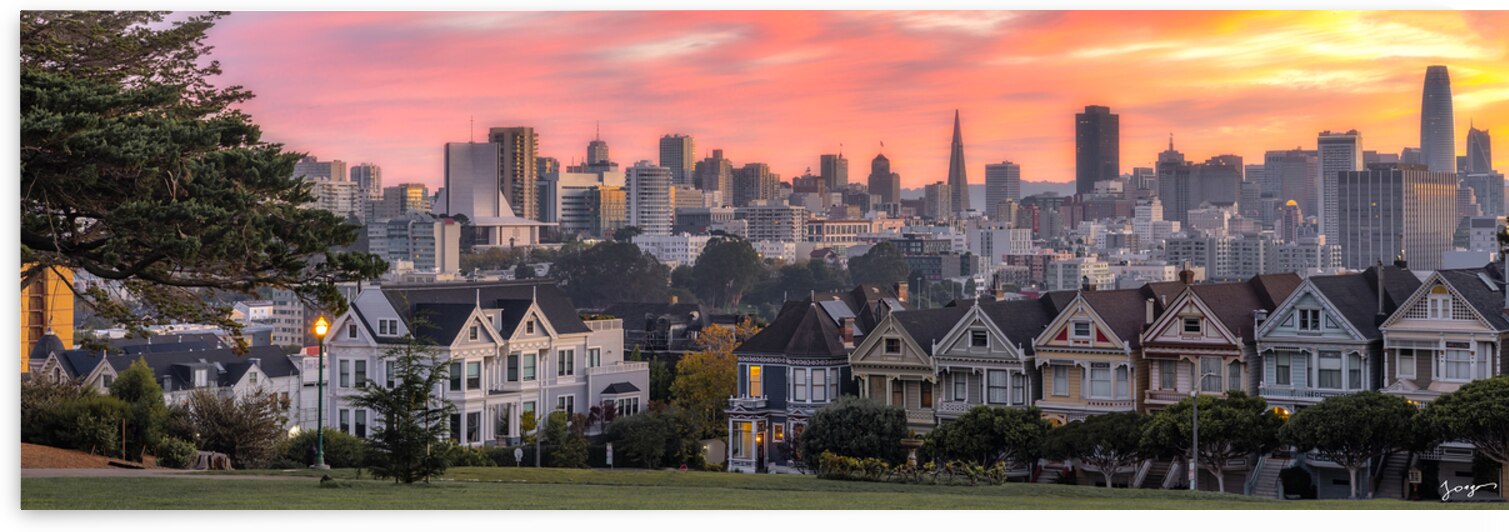 Painted Ladies of SF - Panorama wall decor  by Jongas Photo