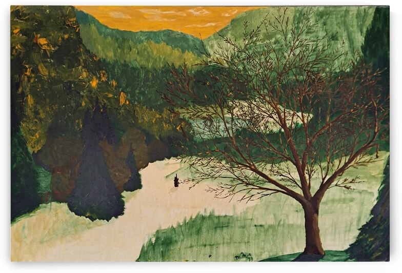 La vallee verte de l arbre                36 x 2 by Michel Mayer artiste peintre