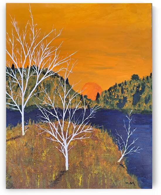 Les 3 arbre phantomes  22.375 x 28.5 by Michel Mayer artiste peintre