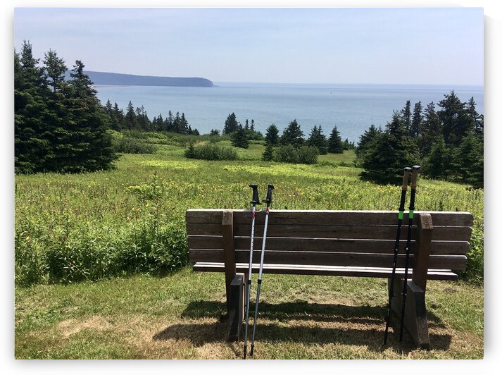 Hiking poles at lookout  by Creative Expressions