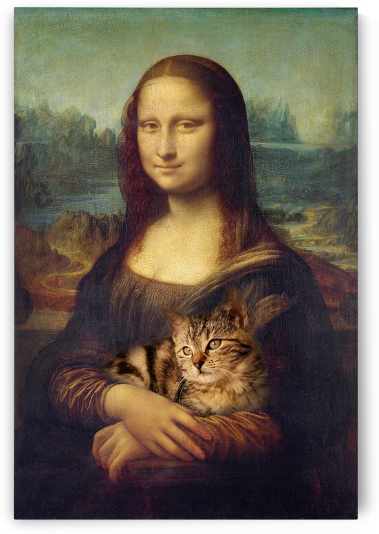Cat portrait with Mona Lisa by DELPHIMAGES