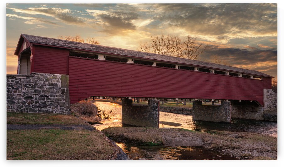 Covered Bridge Sunrise by Jason Fink