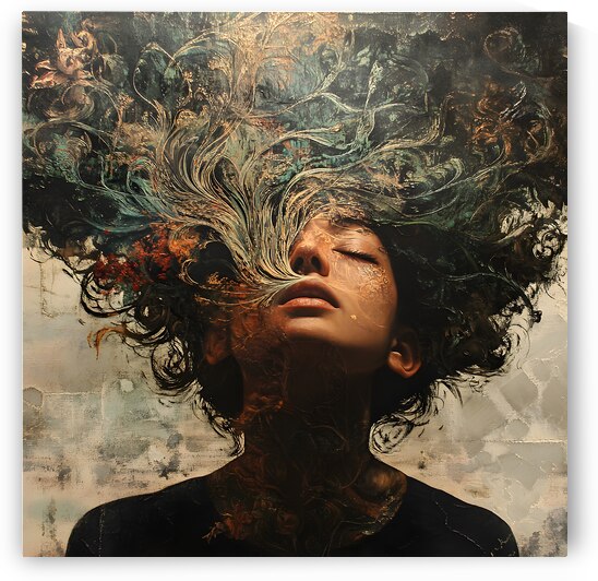 Surreal Portrait with Flowing Dreams by Fab Haven
