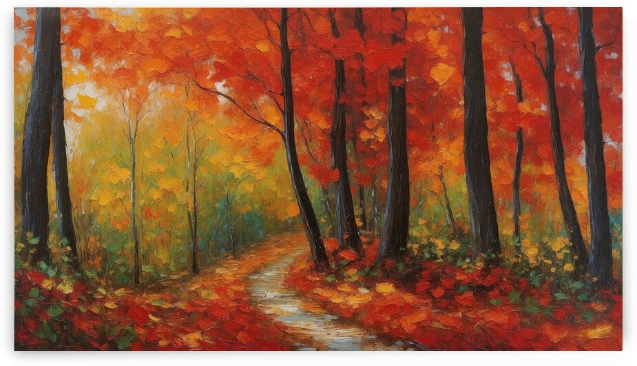 Red Autumn in Impasto 2 by The Mabazza Foundation 