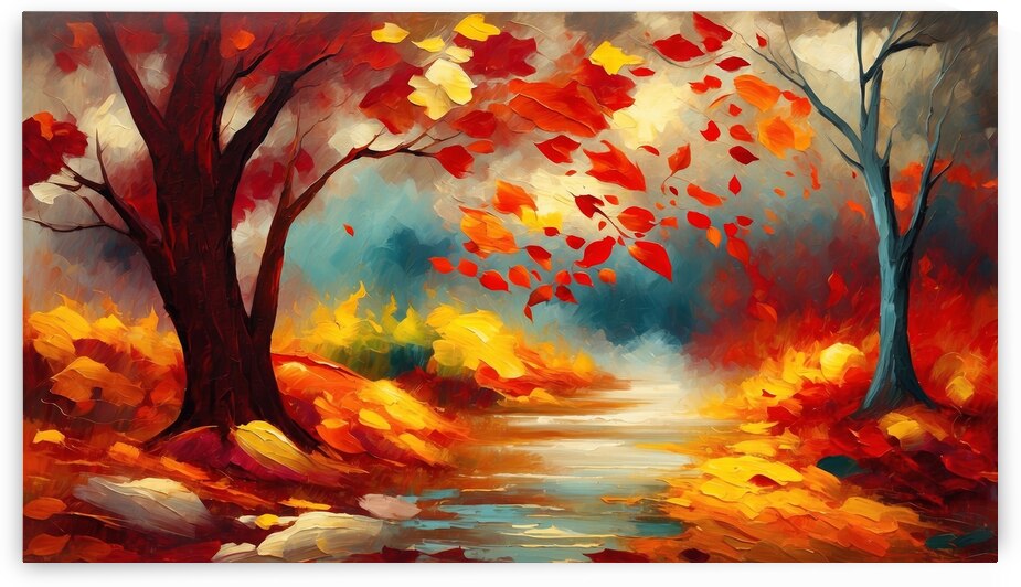 Red Autumn in Impasto 4 by The Mabazza Foundation 