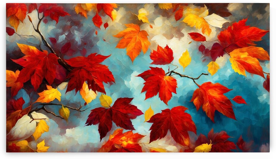 Red Autumn in Impasto 6 by The Mabazza Foundation 
