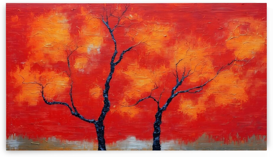 Red Autumn in Impasto 7 by The Mabazza Foundation 