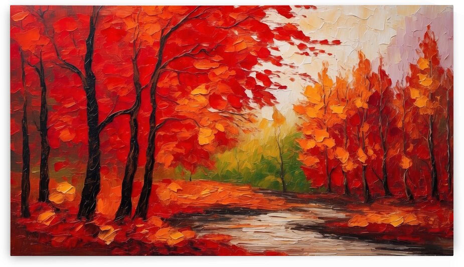 Red Autumn in Impasto 8 by The Mabazza Foundation 
