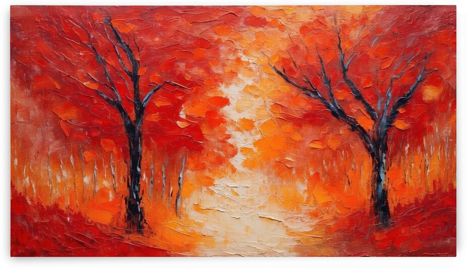 Red Autumn in Impasto 9 by The Mabazza Foundation 