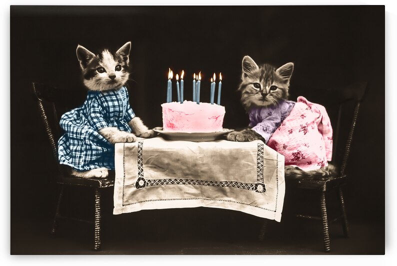 Vintage kittens birthday by DELPHIMAGES
