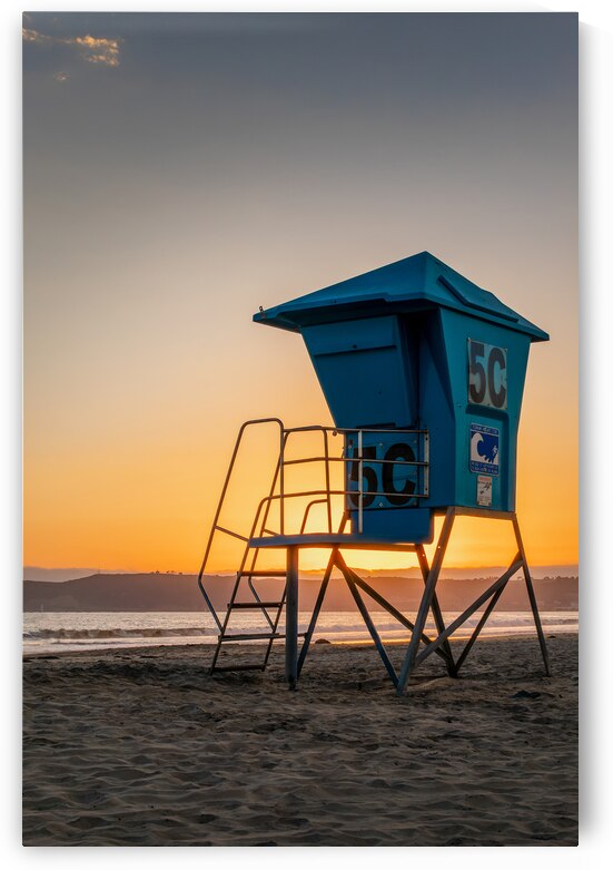 Coronado beach lifeguard tower San Diego by DELPHIMAGES