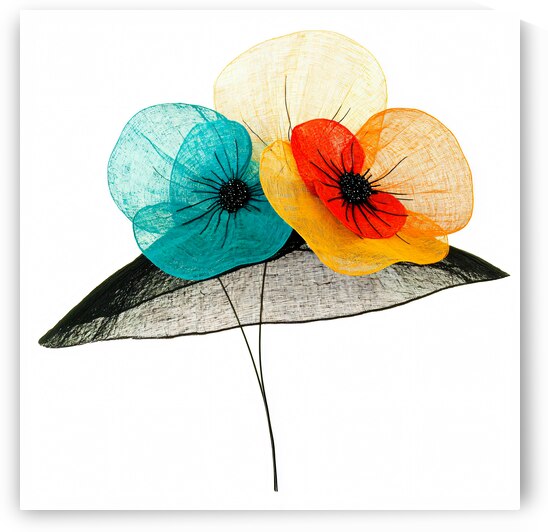 Wedding Hat Teal and Orange by Travelling Light