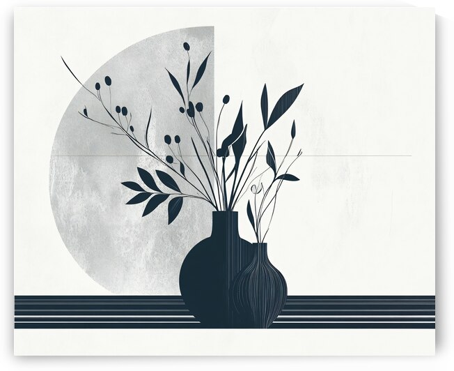 Flower Vase Black and White by Travelling Light