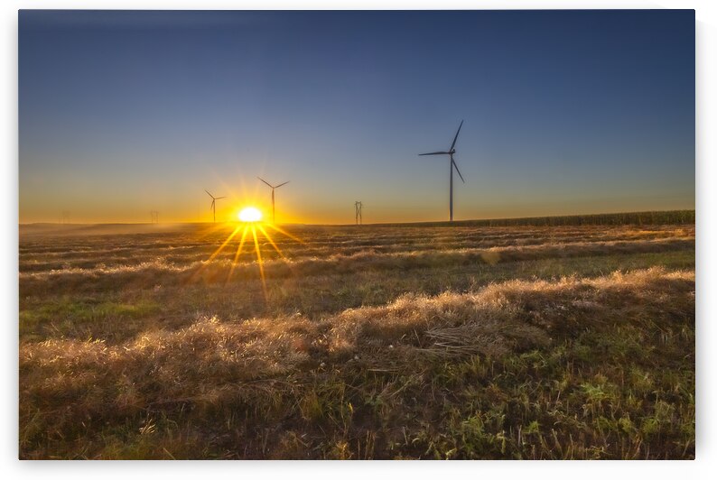 Sunset by the Wind Turbine by Marc Gilbert Photography