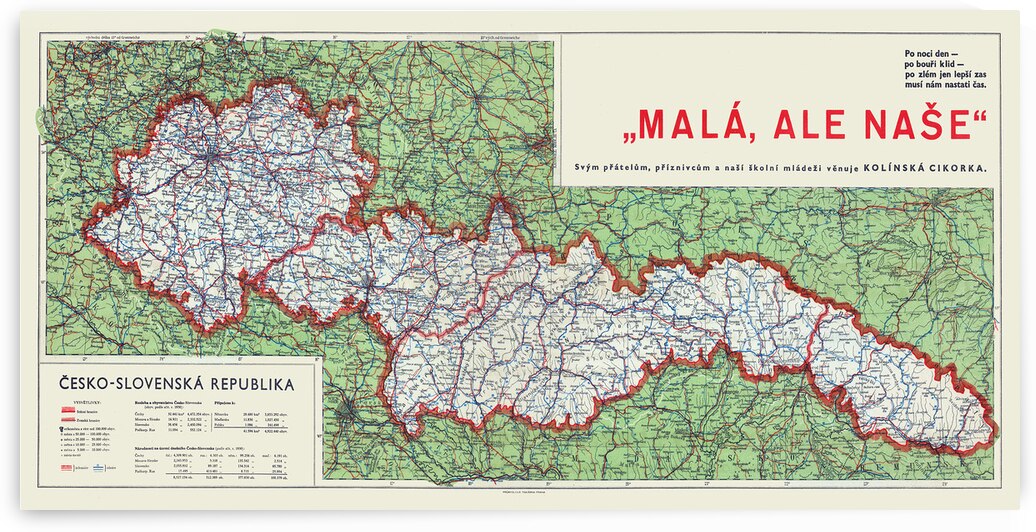 1938 Map of the Second Czechoslovak Republic – Short-Lived State Map Showing Post-Munich Borders and Sudetenland Transfer Before Nazi Invasion by History In Your Home