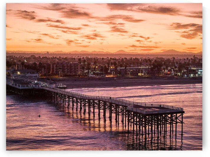 Rose Gold Crystal Pier Sunrise San Diego by Ryan Cameron