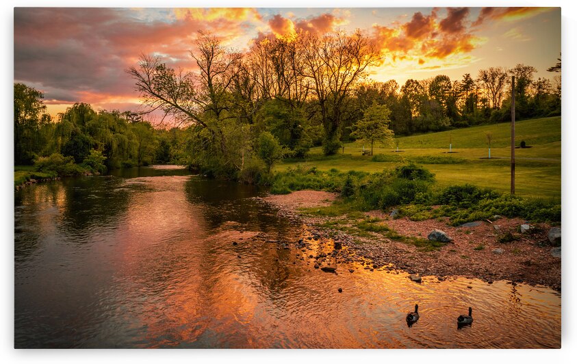 Golden Sunset Over the Little Lehigh by Jason Fink