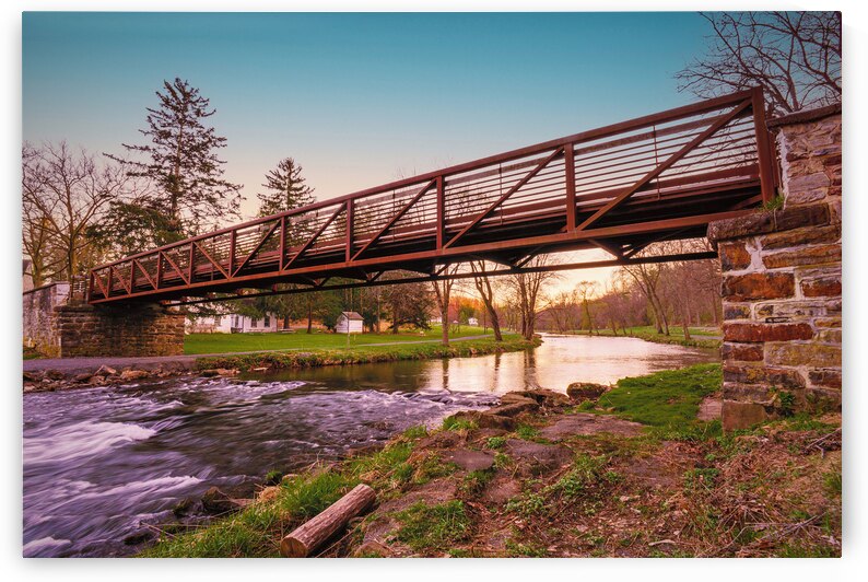 Lehigh Parkway Footbridge Below by Jason Fink
