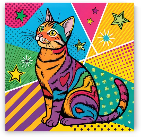 Pop Art Tabby Cat by Art by Josh