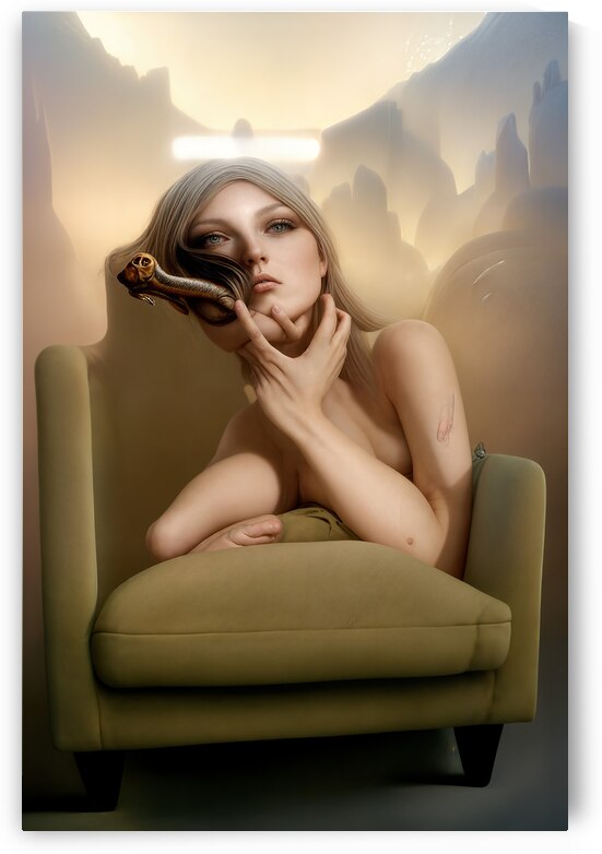  Olive Green Chair  by Aniima Illussiya