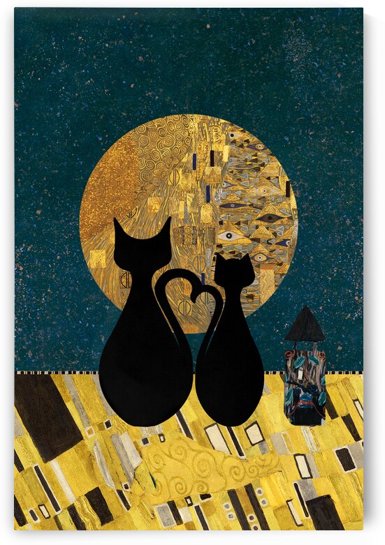 Klimt cats at moonlight by DELPHIMAGES