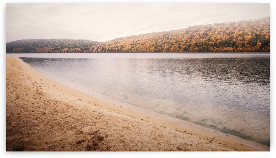 Beltzville Beach Foggy October Morning by Jason Fink