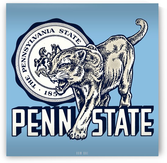 1950s Penn State Decal Art Remix by Row One Brand