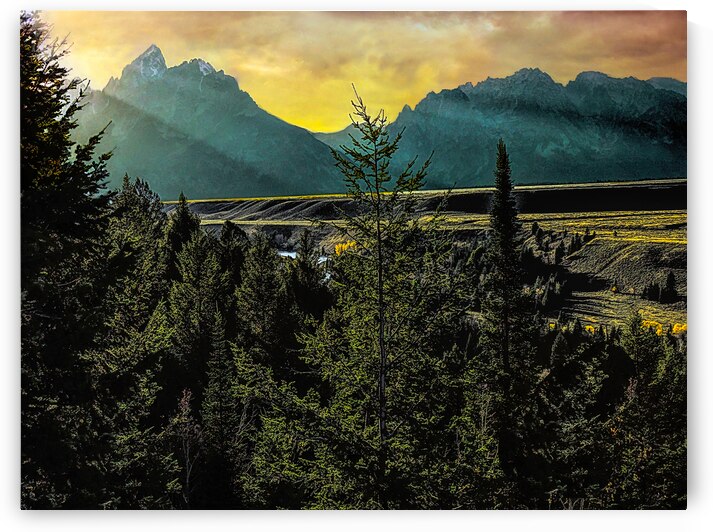 Grand Teton Sunset Sunbeams by Norma Brandsberg Photography