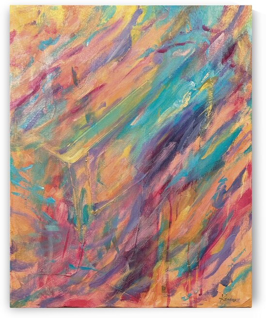 Bright New Beginning Abstract Painting Print by Kara Waters