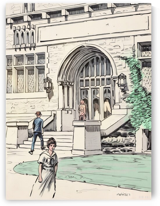 1917 Indiana University Bloomington Art by Row One Brand