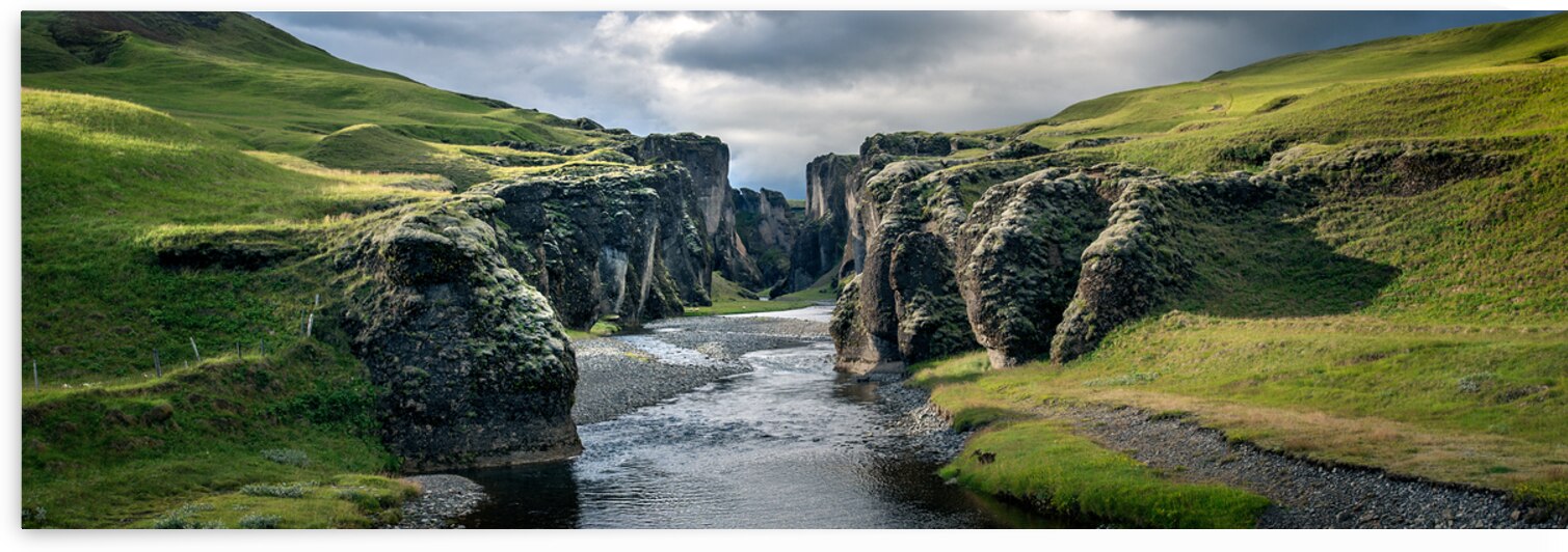 Fjadrargljufur canyon panorama Iceland by DELPHIMAGES