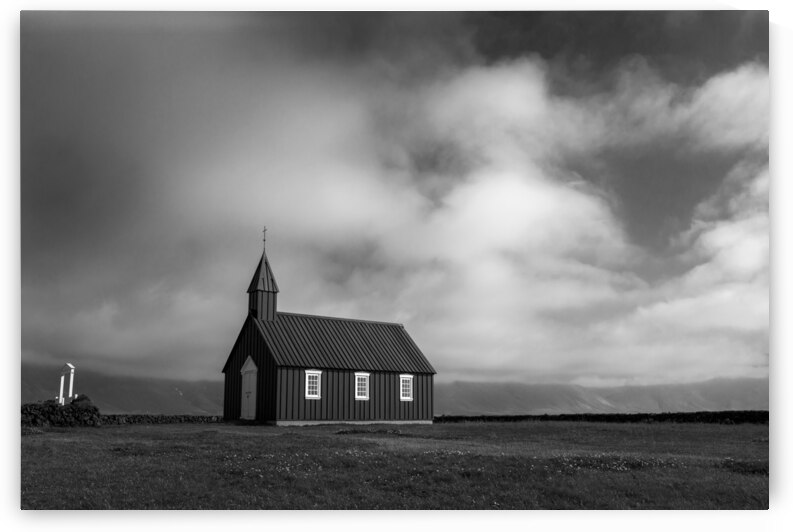 Black church in Budir Iceland by DELPHIMAGES