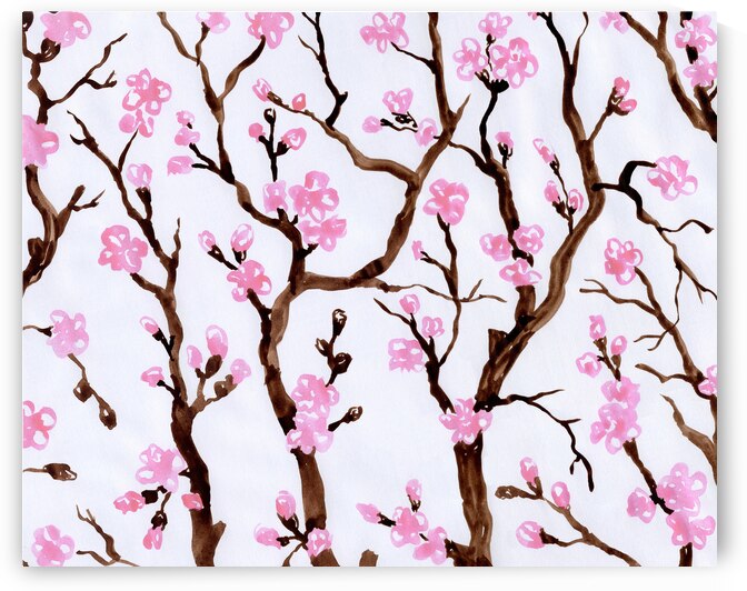 てぃんくる ロウきゅーぶ版画 CHERRY BLOSSOM GRADUATION Graduation Ceremony with Cherry Blossoms - Sending Off