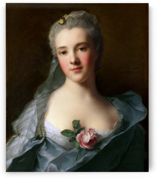 Manon Balletti by Jean-Marc Nattier - Old Masters Prints by xzendor7