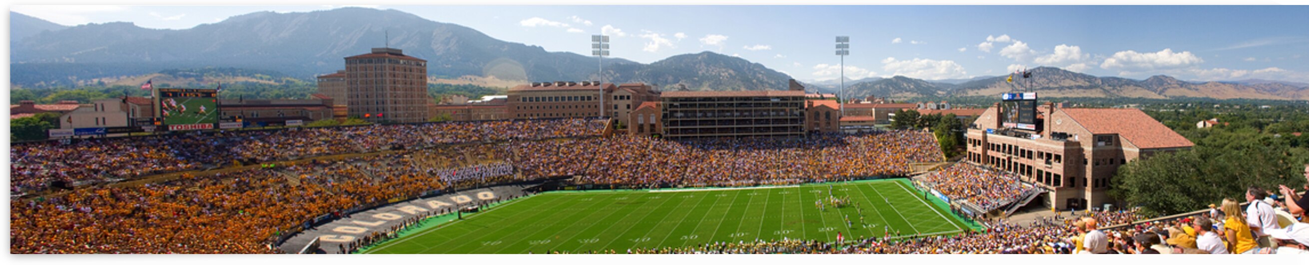 University of Colorado Boulder Folsom Field Long  Panorama by Bo Insogna