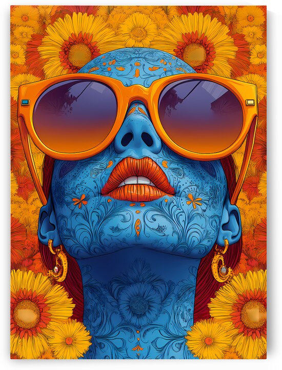Chill - Pop Surreal Sugar Skull Portrait Art Prints by Savage Art Prints