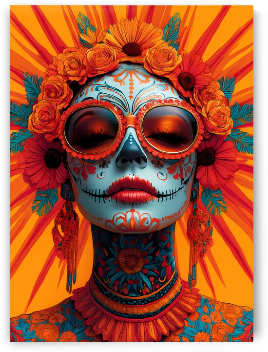 Diosa De Los Muertos - Goddess Of The Dead - Dia de los Muertos Art Prints by Savage Art Prints