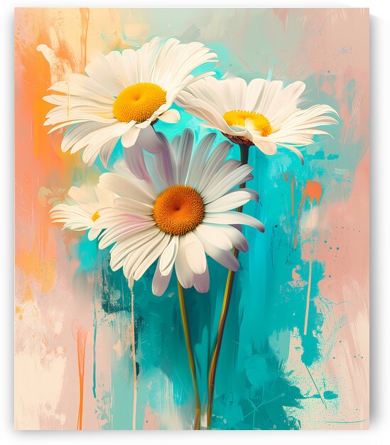 Gerber Daisies - Bright Daisy Bouquet Art Prints by Savage Art Prints