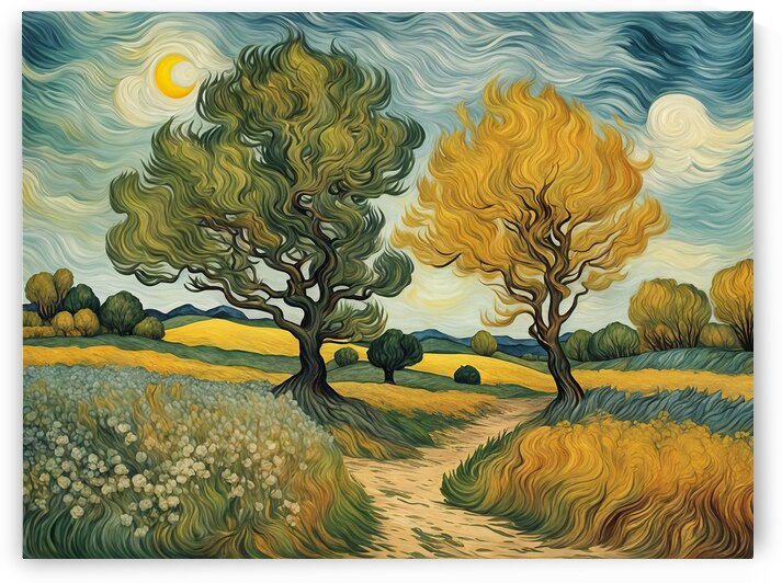 Van Gogh Style Nature-Inspired Landscape Print by Ruggeri