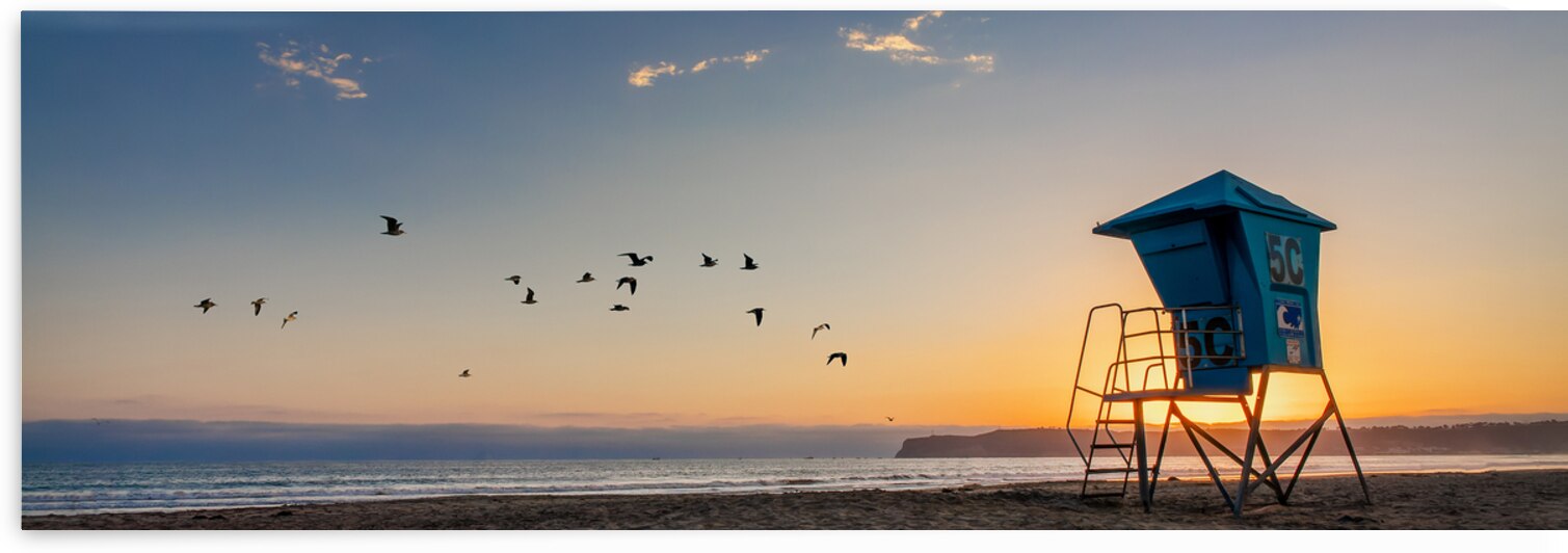 Coronado beach panoramic sunset San Diego by DELPHIMAGES