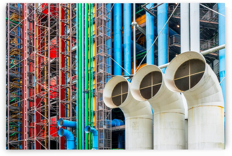 Pipes and tubes at Centre Pompidou - or Beaubourg - in Paris by DELPHIMAGES