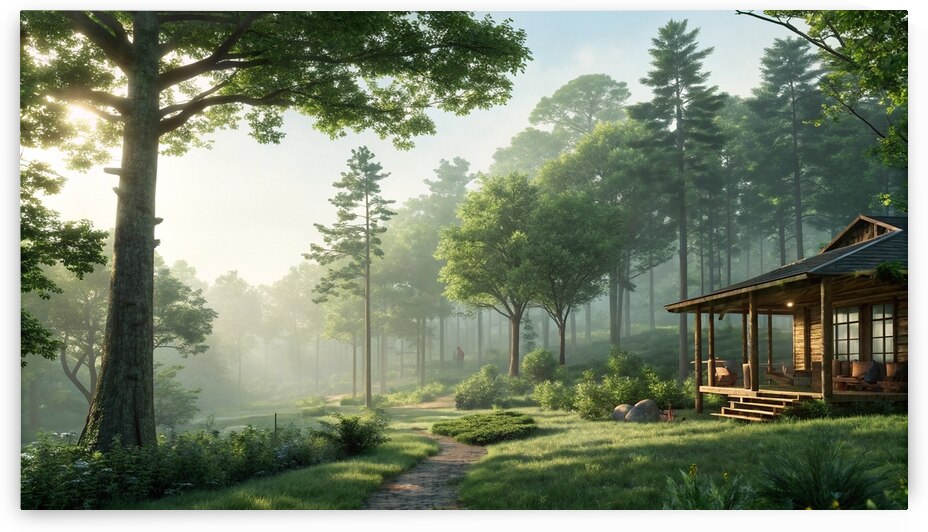 Forest Retreat: Tranquil Wall Art for a Calming Atmosphere 2 by WESTITRAD