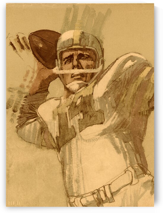 1966 Football QB Art by Row One Brand