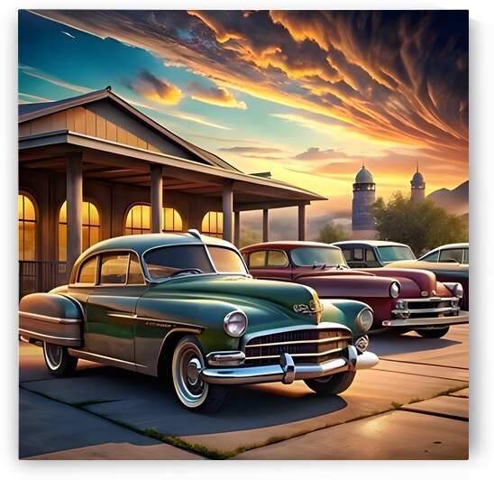 Timeless Vintage Cars: Classic Mid 20th Century Collection in a Nostalgic Setting 5 by WESTITRAD
