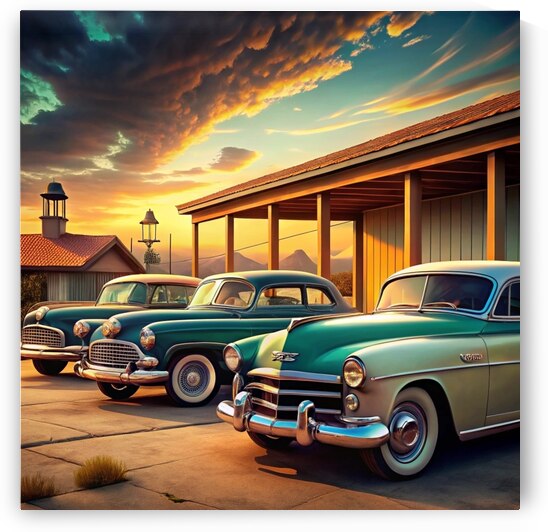Timeless Vintage Cars: Classic Mid 20th Century Collection in a Nostalgic Setting 6 by WESTITRAD