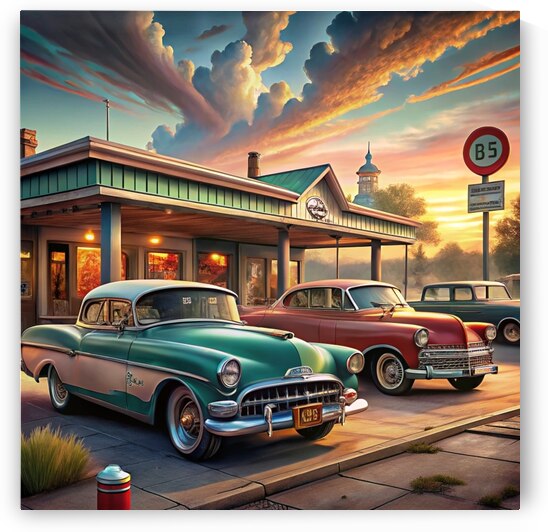 Timeless Vintage Cars: Classic Mid 20th Century Collection in a Nostalgic Setting 9 by WESTITRAD